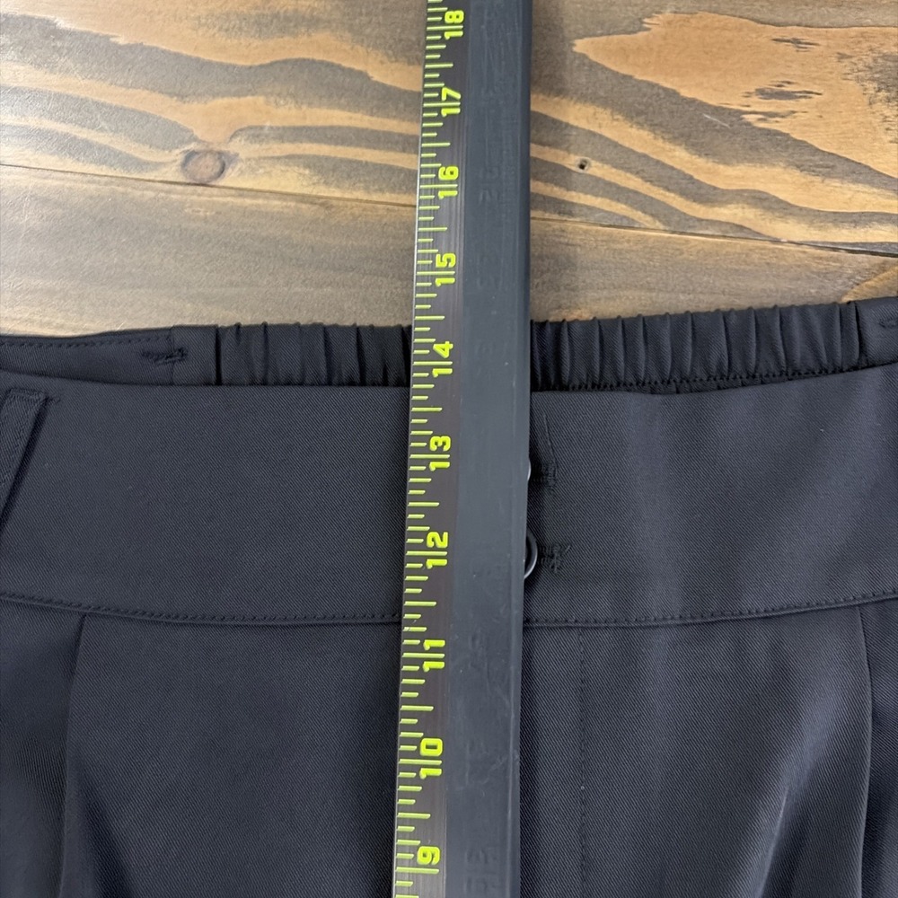 Halara Pants Womens Petite L Black Pleated Wide Leg Pockets Career - Picture 9 of 13